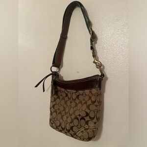 Coach Brown Crossbody Bag with Signature Design